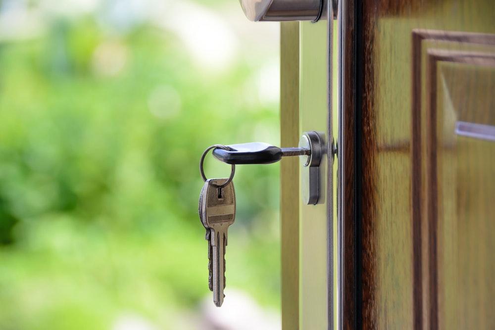 Keys in a door